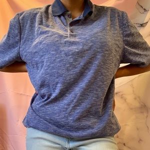 Blue cropped polo